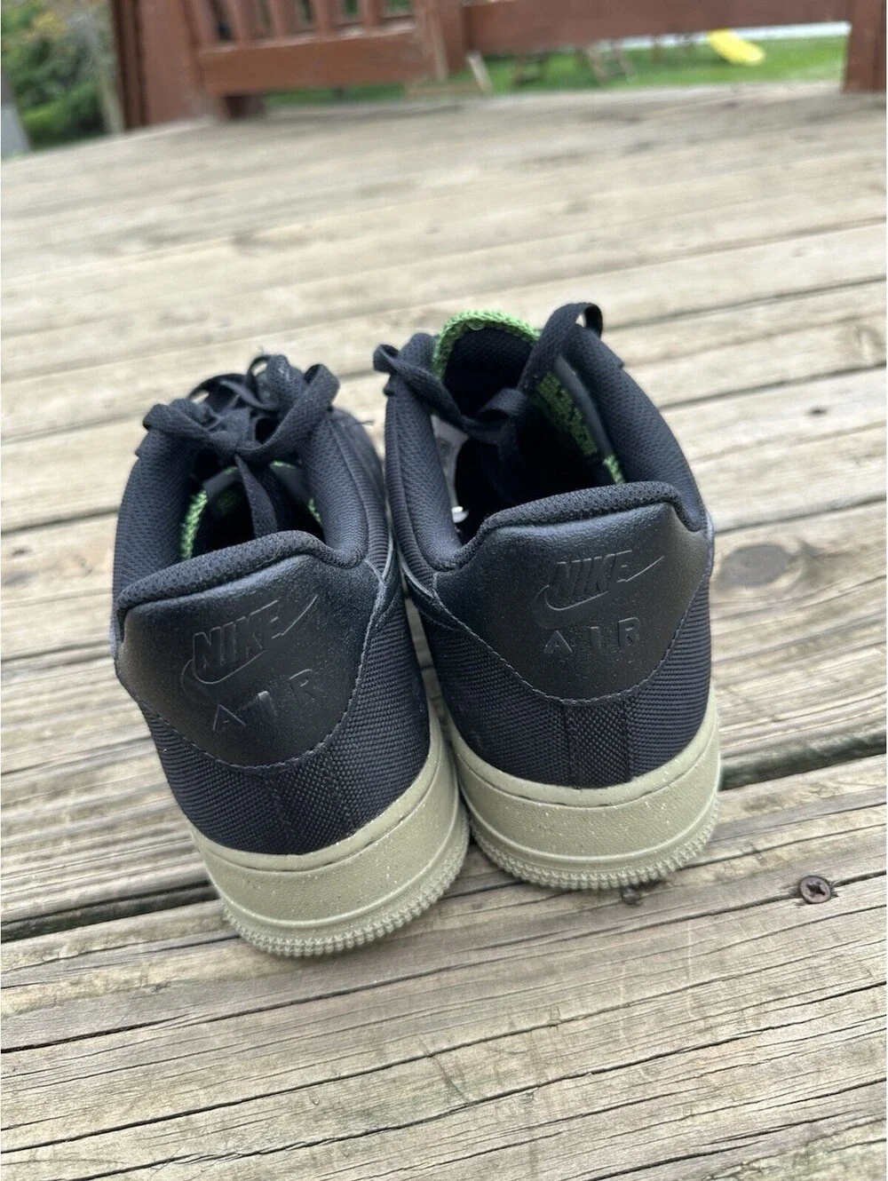 Nike Air Force 1 Low Sustainable Canvas Pack - Black Olive Size 12 FJ4160-001
